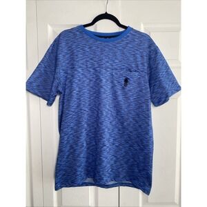 Smash Mens Large Blue Heathered Pineapple Pocket Tee